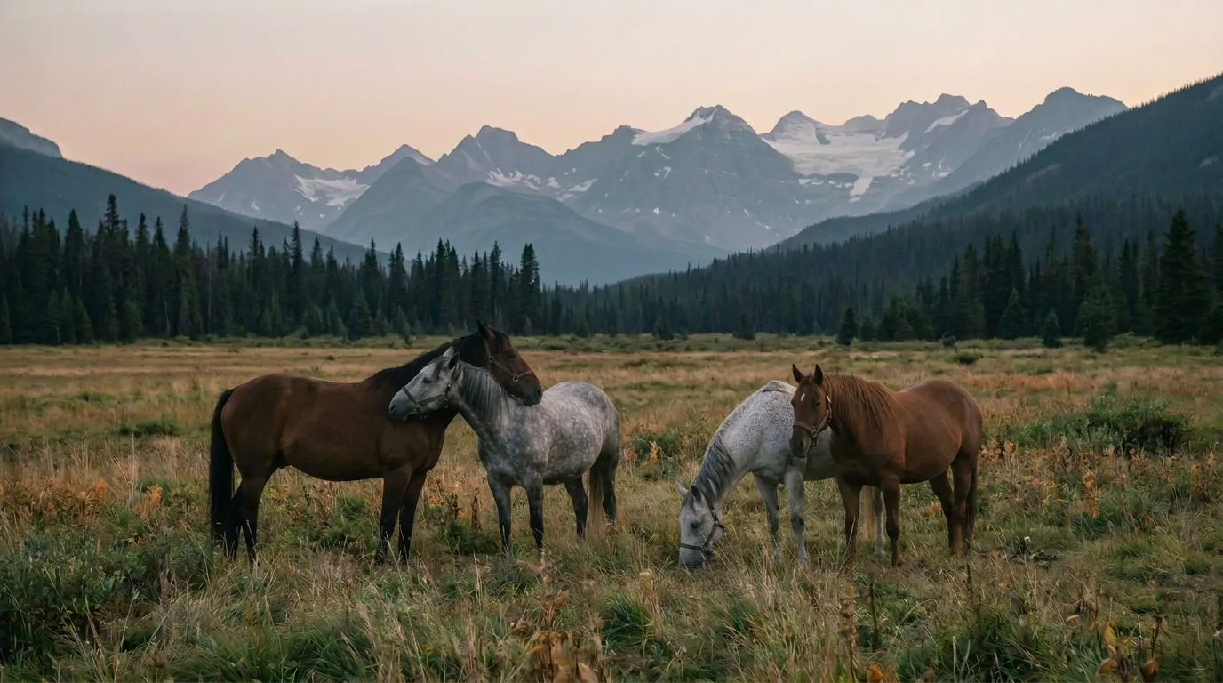Chevaux en liberté, Écurie de Grésin, Savoie